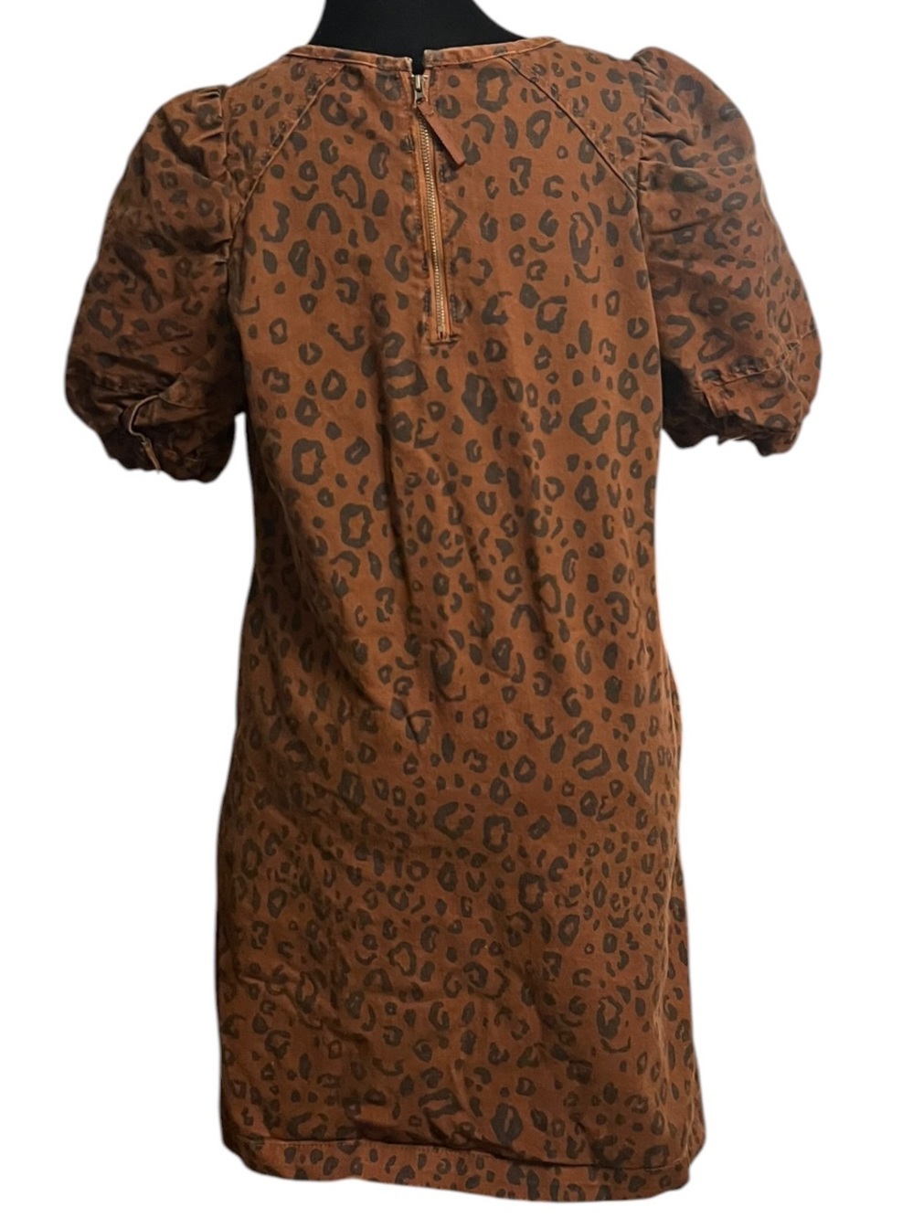 Universal Thread Brown Leopard Print Mini Dress Size 4 - Picture 3 of 8